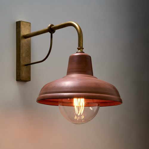 Copper wall deals light fitting